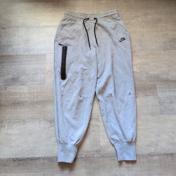 NIKE SPORTSWEAR MODERN TECH FLEECE SWEATPANTS JOGGERS GREY WOMENS Small S - Picture 1 of 7